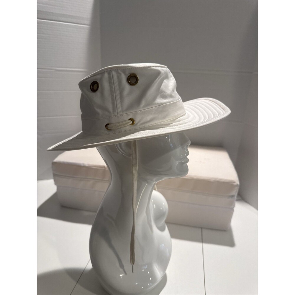 The Tilley “Orbit” Hat T054 Endurables White Floating Bucket Hat Sz 7/22”/56cm